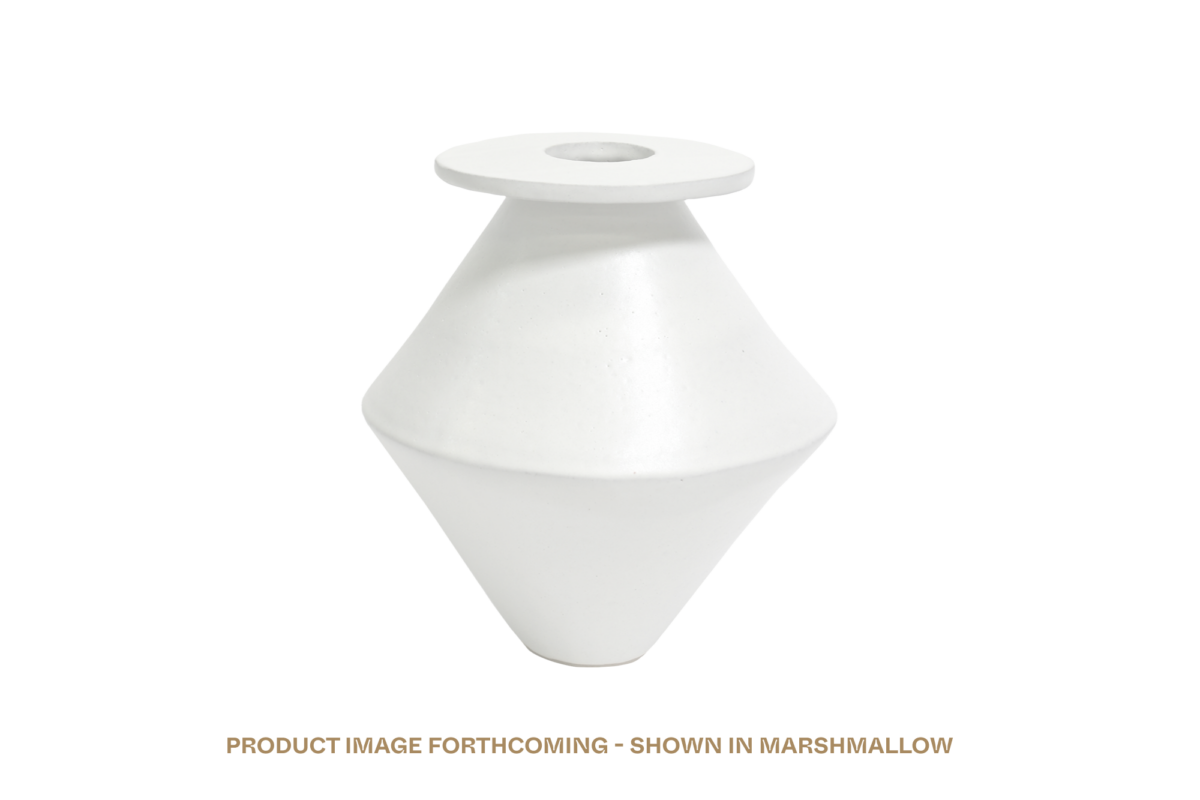 JUMBO DIAMOND VASE - CREAM