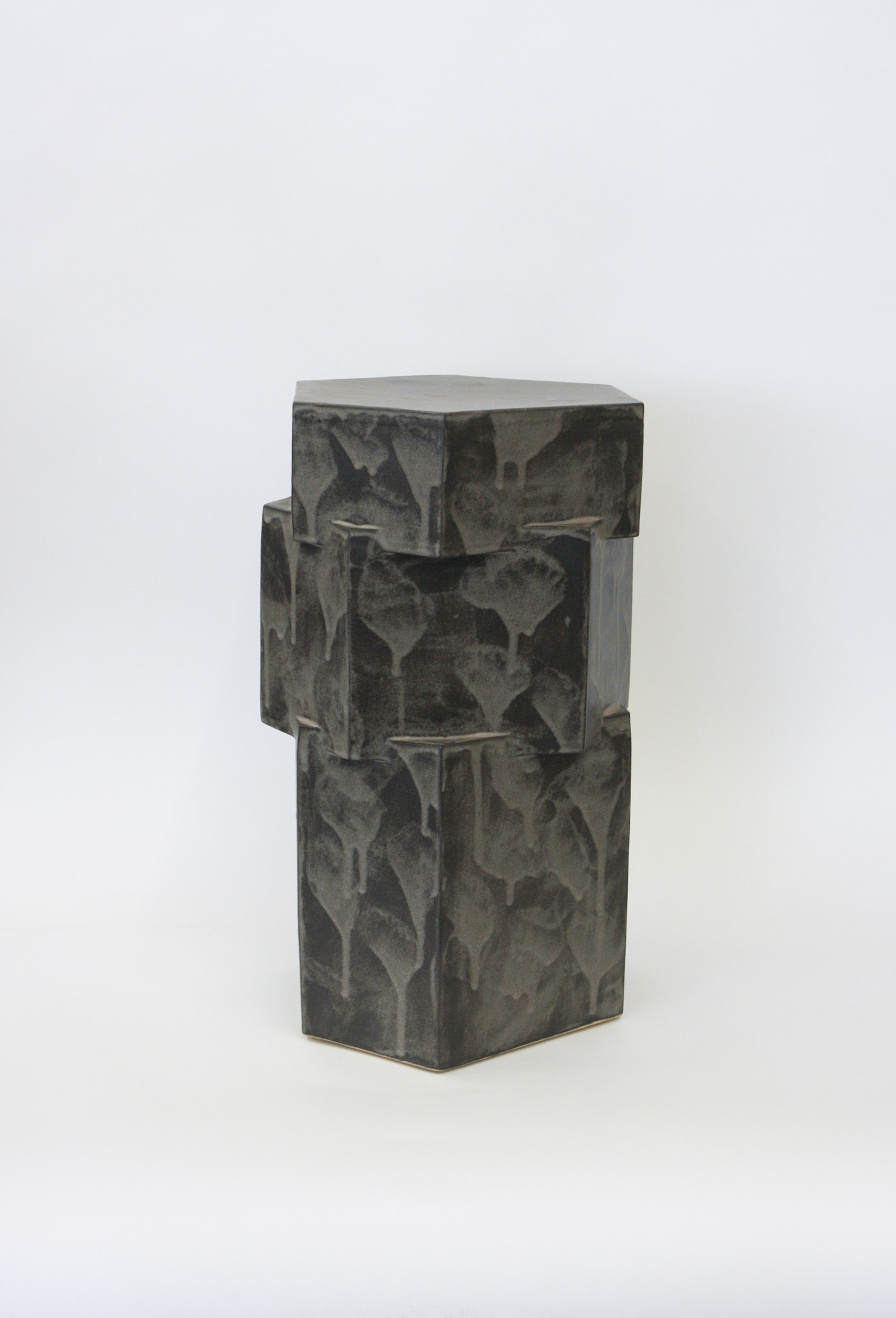 TALL HEX SIDE TABLE - ACAI MATTE